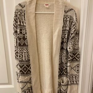 White tribal cardigan